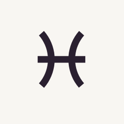 Pisces fish zodiac symbol